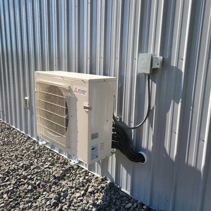 Cold-climate air-source heat pump installation